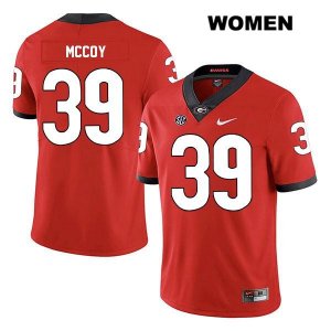 Women's Georgia Bulldogs NCAA #39 KJ McCoy Nike Stitched Red Legend Authentic College Football Jersey BFD8554TS